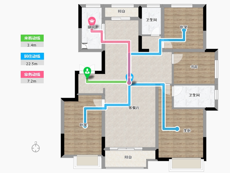 陕西省-西安市-地建嘉信・江山臻境-114.82-户型库-动静线