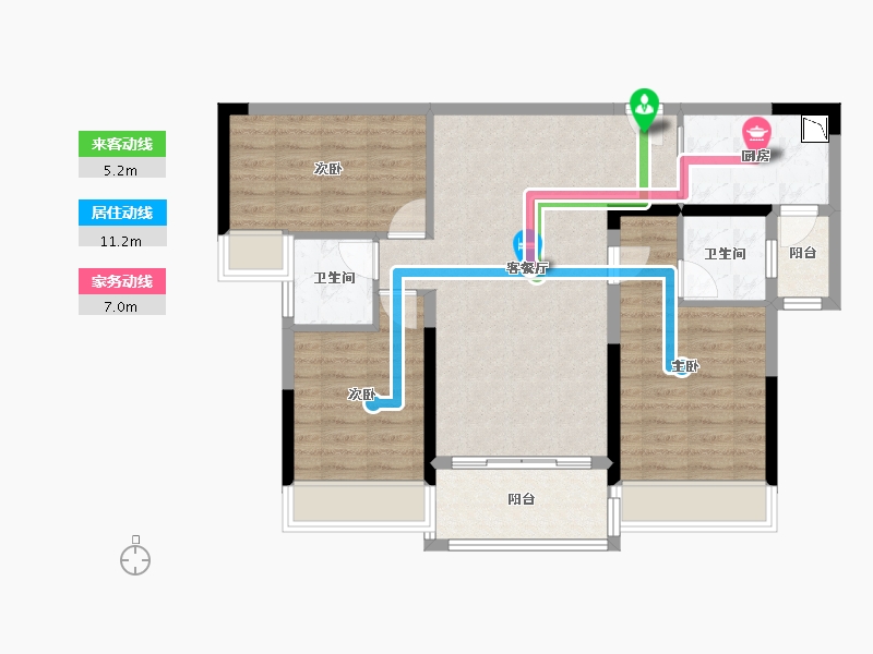 广东省-梅州市-锦绣首府-84.20-户型库-动静线