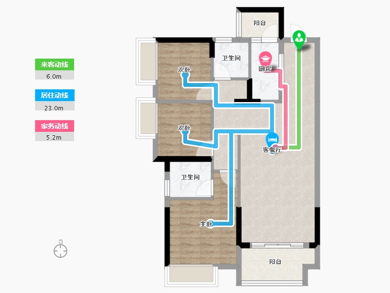 江西省-赣州市-城发·东山之冠-80.30-户型库-动静线