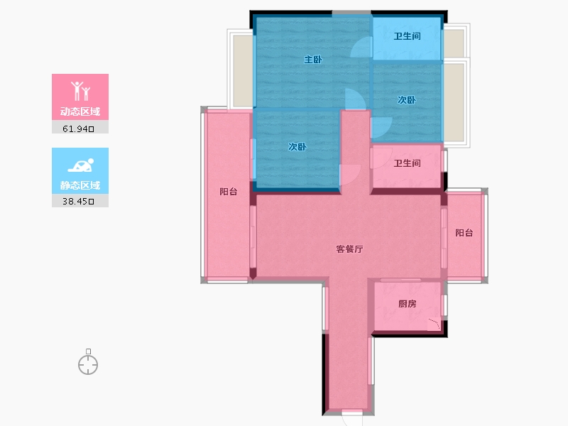 广东省-中山市-逸骏星园-89.89-户型库-动静分区