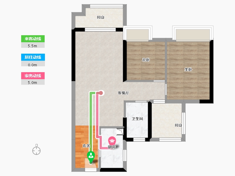 广东省-东莞市-美的・力高・佳兆业云筑-65.57-户型库-动静线