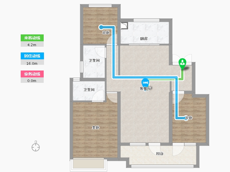 山东省-潍坊市-中海凤凰里-97.61-户型库-动静线