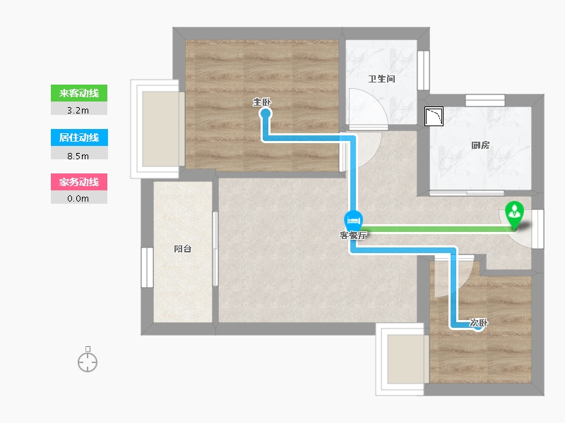 福建省-厦门市-翔安新店地铁社区一期-38.85-户型库-动静线