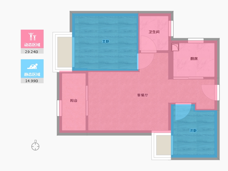 福建省-厦门市-翔安新店地铁社区一期-38.85-户型库-动静分区