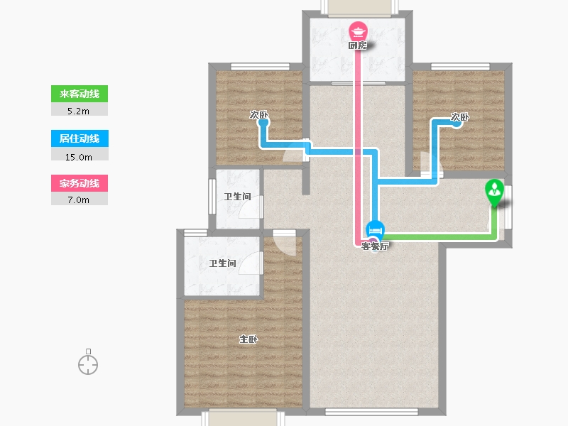 山西省-临汾市-西荣阁-105.01-户型库-动静线