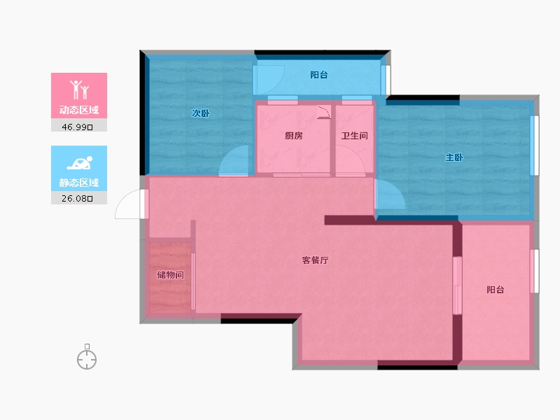 广东省-汕头市-嘉德家园-64.96-户型库-动静分区