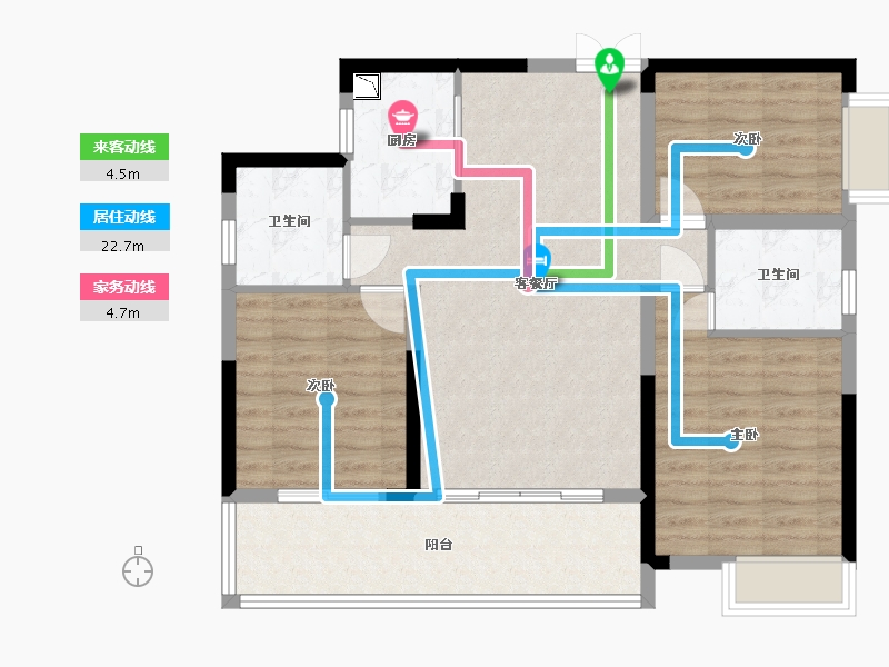 湖南省-株洲市-城发翰林府-90.28-户型库-动静线