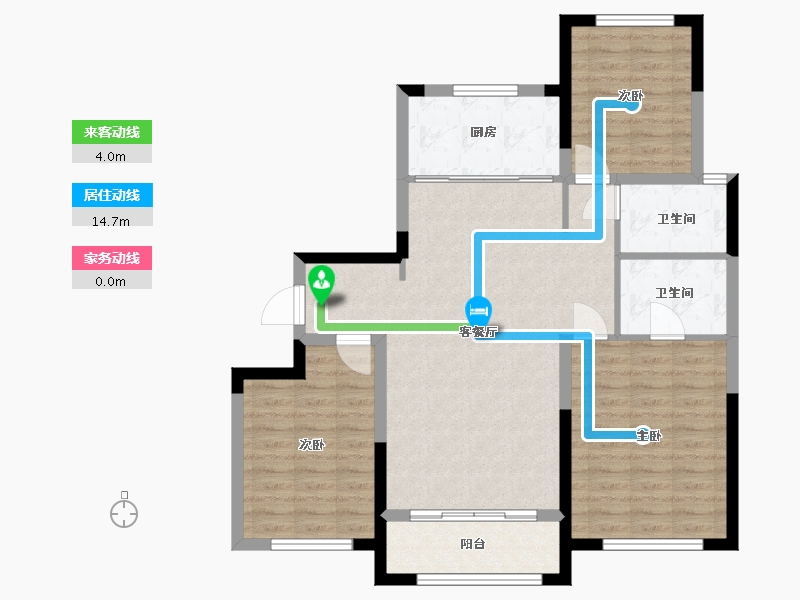 宁夏回族自治区-银川市-中海悦府-94.33-户型库-动静线