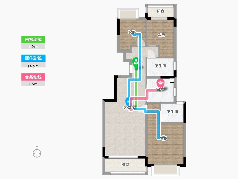 重庆-重庆市-恒大锦城-81.69-户型库-动静线