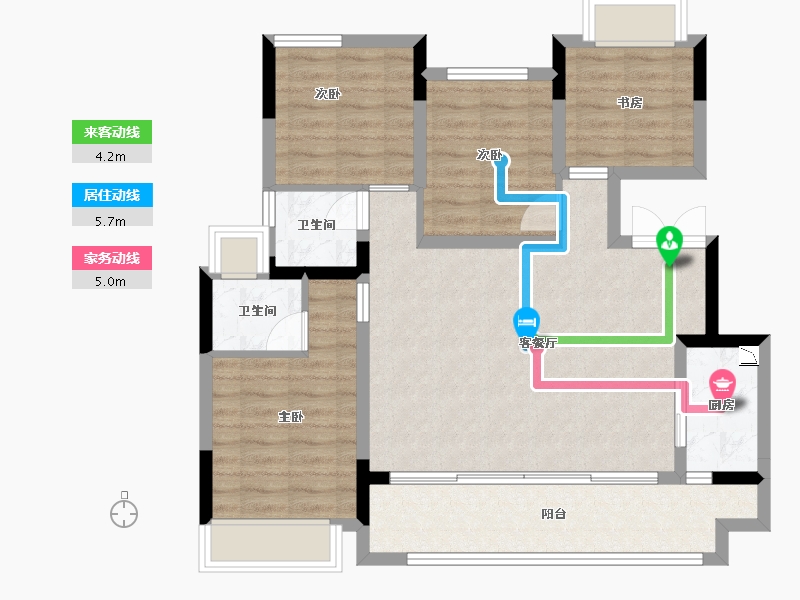 重庆-重庆市-中粮祥云赋-87.20-户型库-动静线