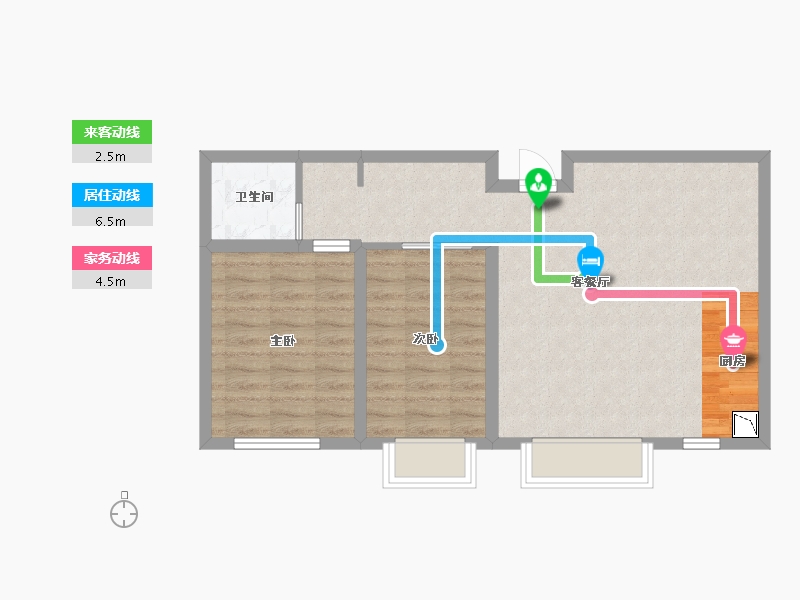 内蒙古自治区-呼和浩特市-大境-64.23-户型库-动静线