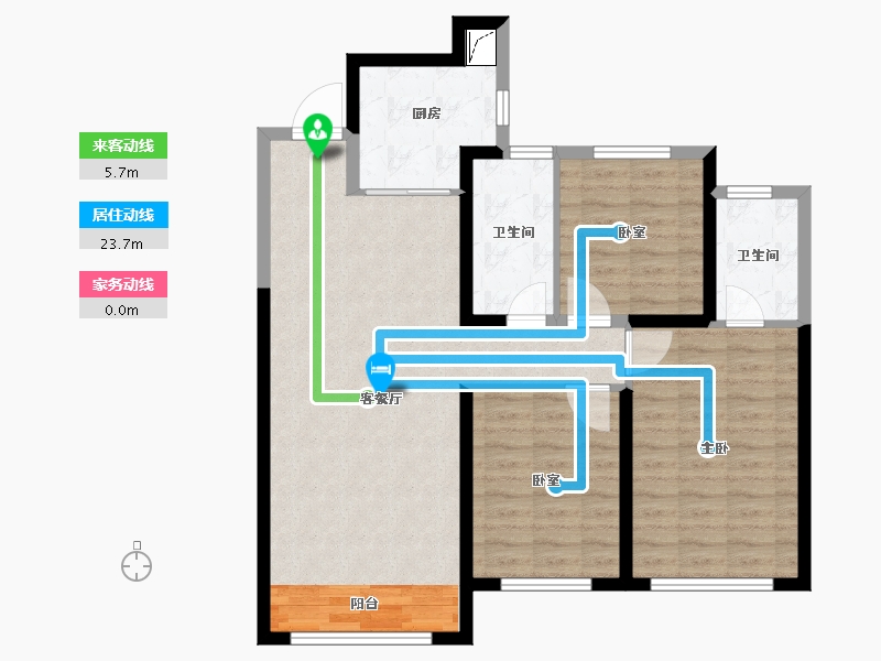 甘肃省-兰州市-中海・寰宇天下-90.42-户型库-动静线