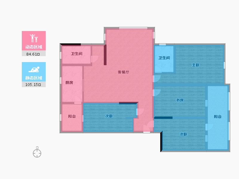 山东省-威海市-盛德山水绿城-171.01-户型库-动静分区