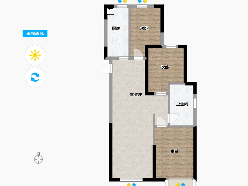 新疆维吾尔自治区-乌鲁木齐市-恒大世纪梦幻城-71.20-户型库-采光通风