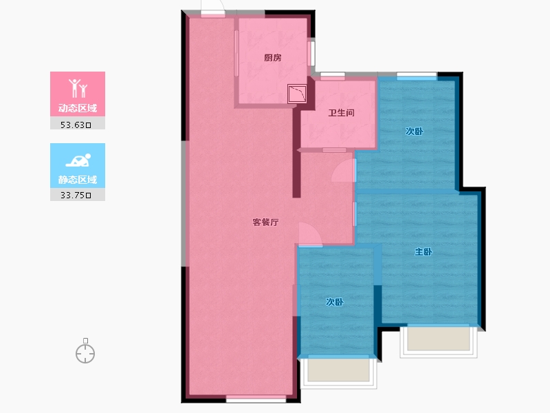 新疆维吾尔自治区-乌鲁木齐市-恒大世纪梦幻城-78.40-户型库-动静分区