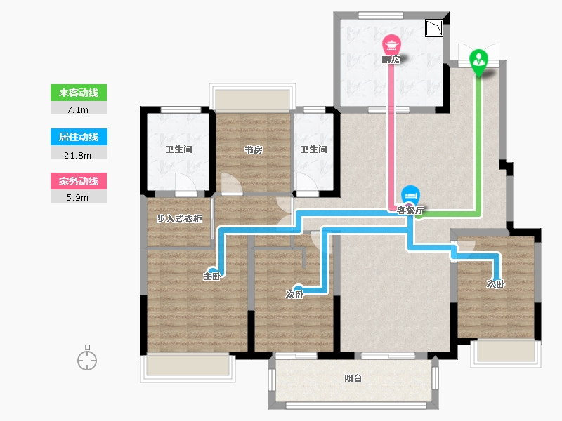 江苏省-南京市-君兰苑-134.03-户型库-动静线