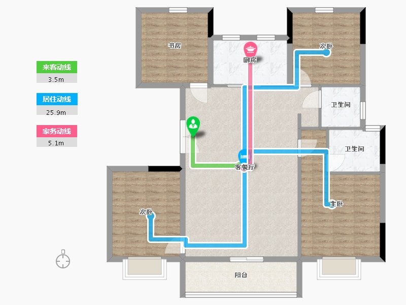 江苏省-苏州市-山水樾澜庭-118.00-户型库-动静线