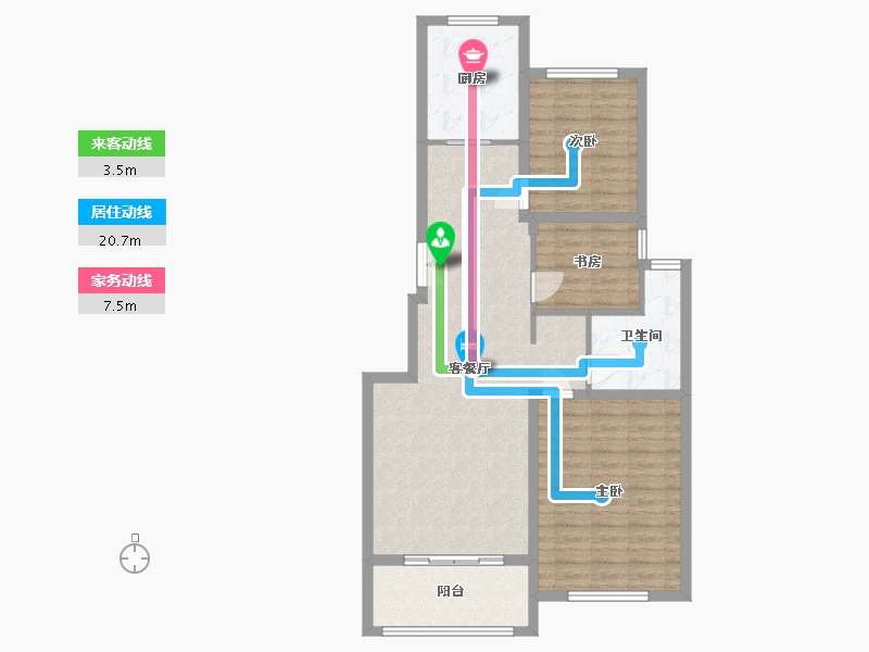 江苏省-连云港市-易居易墅-95.99-户型库-动静线