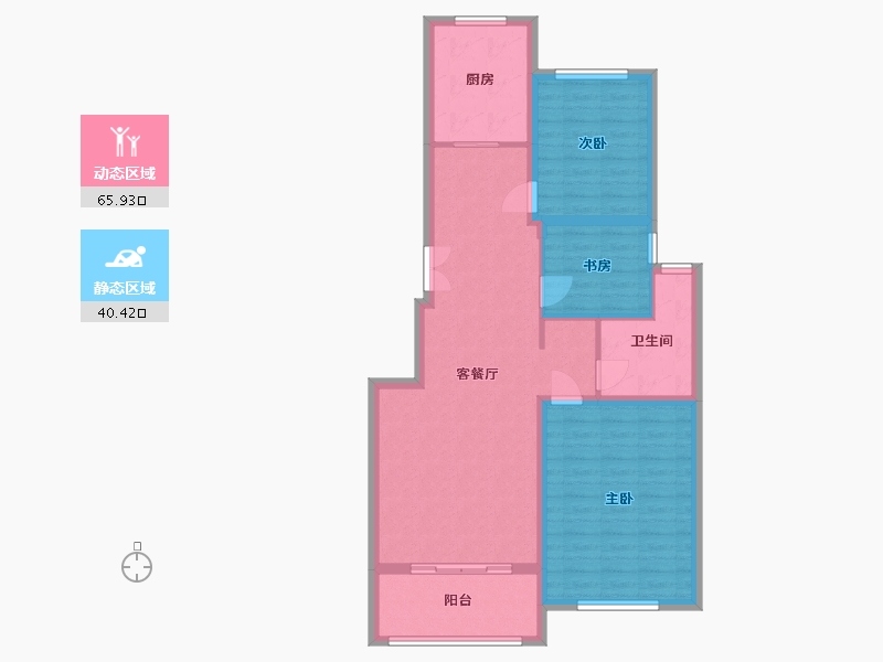 江苏省-连云港市-易居易墅-95.99-户型库-动静分区