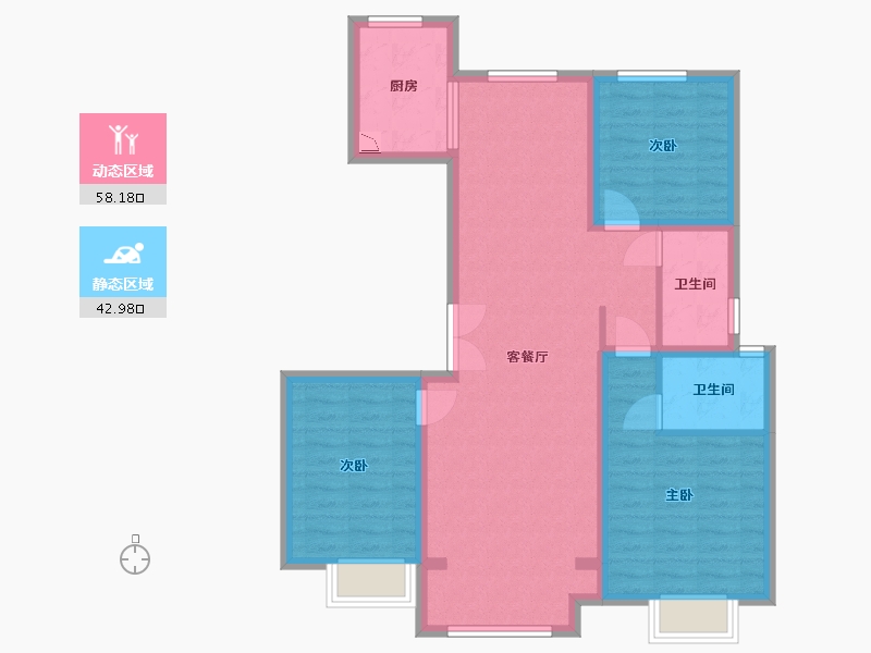 河北省-邯郸市-燕都紫金台-90.32-户型库-动静分区