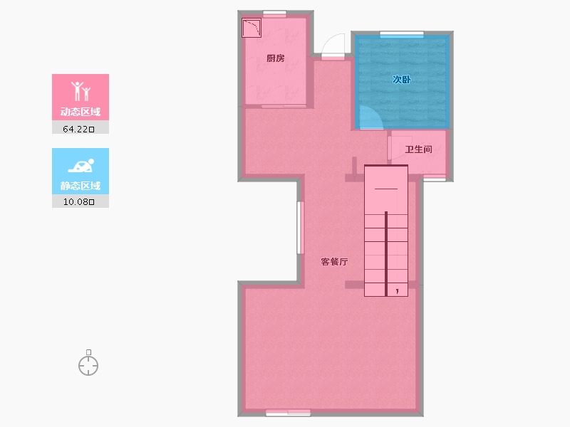 广东省-东莞市-THE EMERALD星岸-66.44-户型库-动静分区