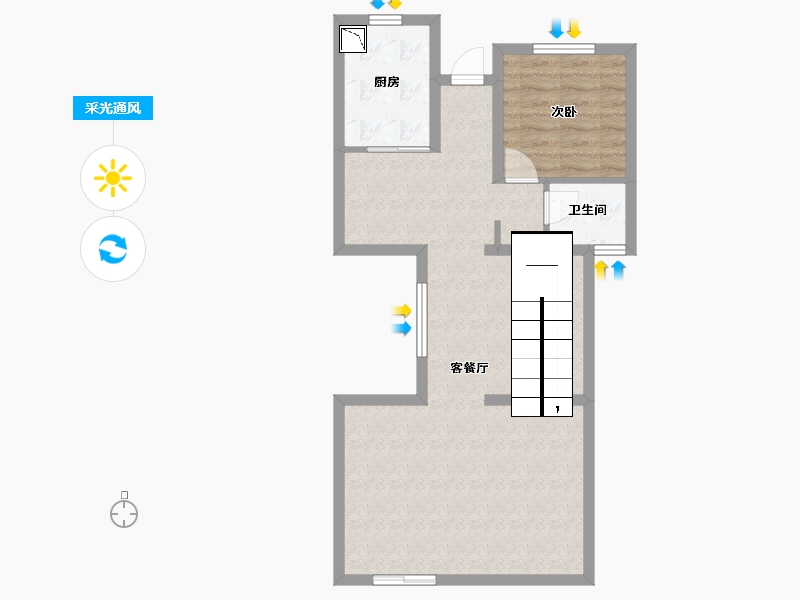 广东省-东莞市-THE EMERALD星岸-66.44-户型库-采光通风