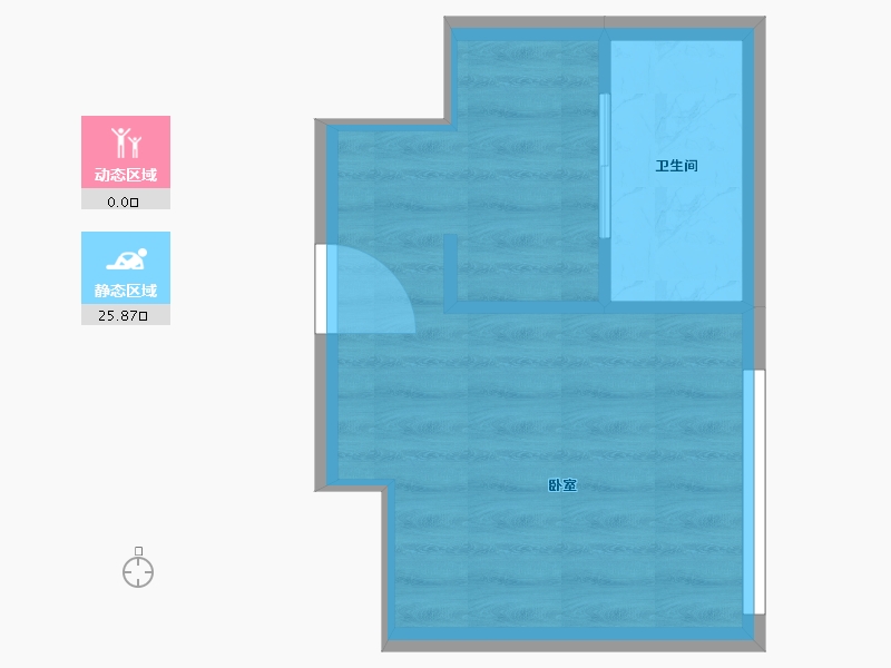 新疆维吾尔自治区-乌鲁木齐市-德汇中心蜂巢公寓-23.24-户型库-动静分区