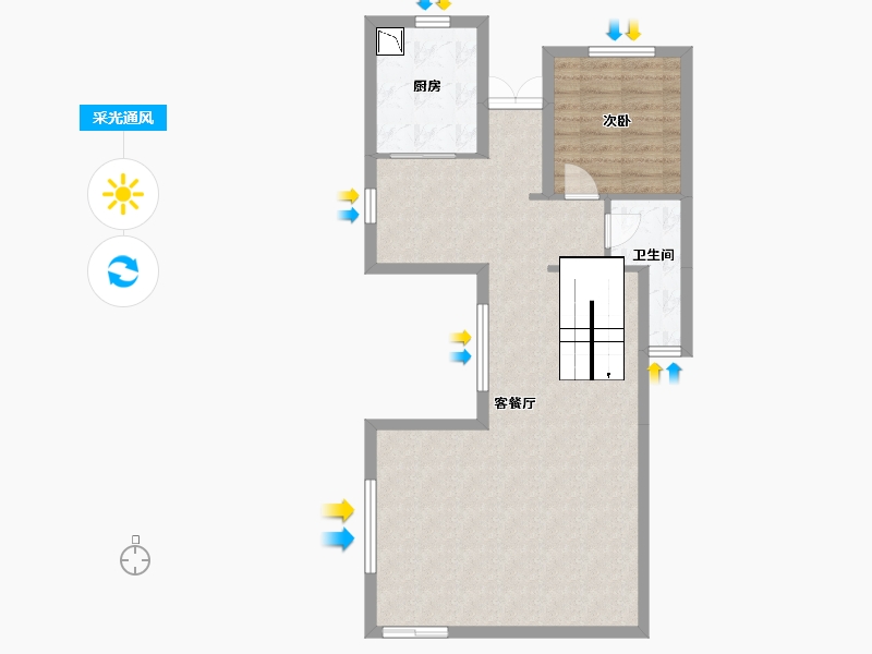 广东省-东莞市-THE EMERALD星岸-74.29-户型库-采光通风