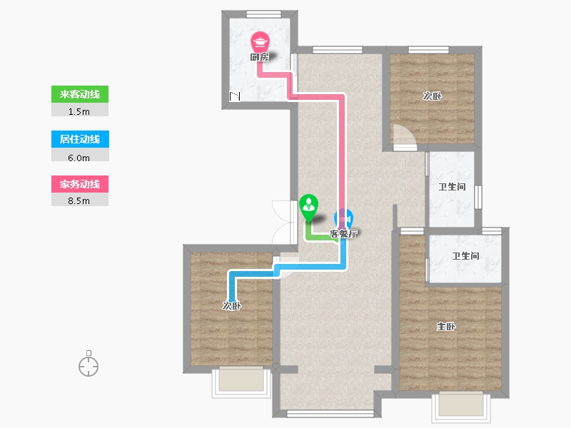 河北省-邯郸市-燕都紫金台-90.51-户型库-动静线