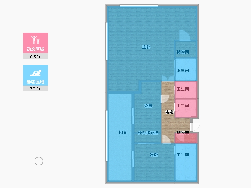 上海-上海市-东和公寓-146.40-户型库-动静分区