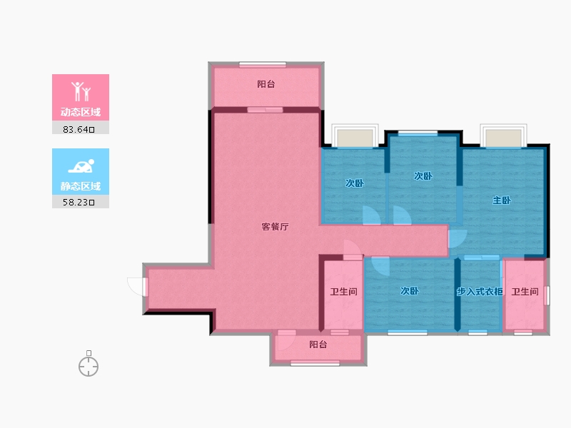 广东省-湛江市-御景鸿庭-127.53-户型库-动静分区