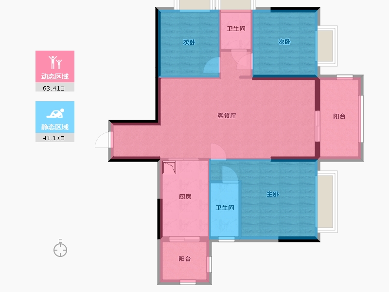 广东省-湛江市-嘉悦花园-94.04-户型库-动静分区