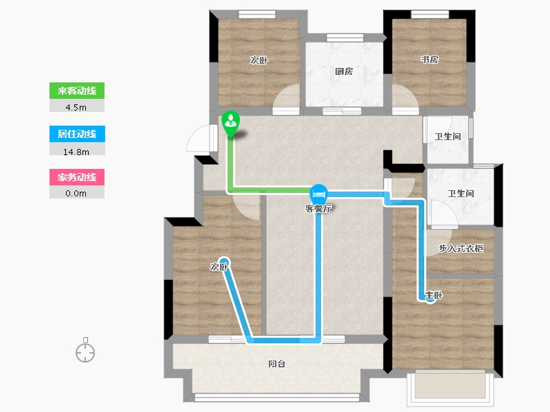 安徽省-芜湖市-拓基弘阳时光里-81.07-户型库-动静线