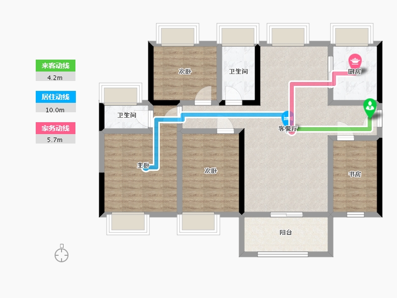 江西省-赣州市-江山文苑-96.00-户型库-动静线