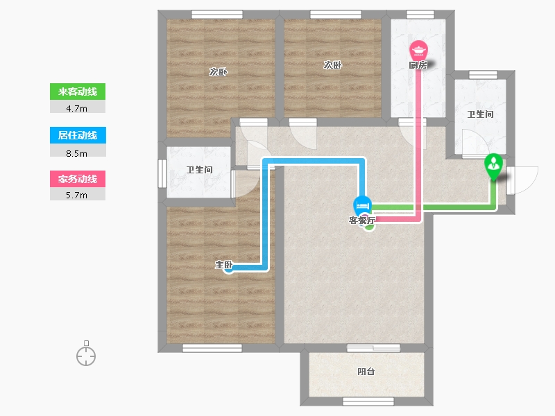 山东省-临沂市-卓新江来-75.25-户型库-动静线