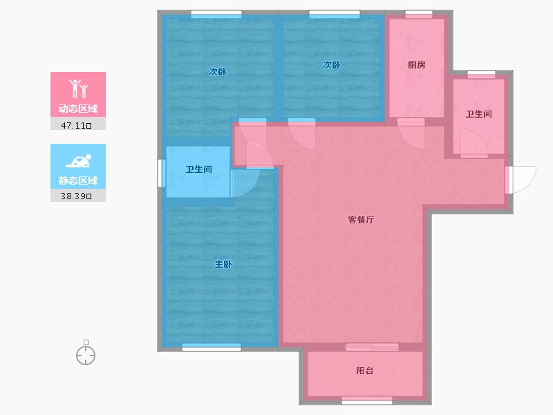 山东省-临沂市-卓新江来-75.25-户型库-动静分区