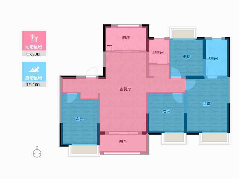 上海-上海市-中建锦绣溪庭-100.00-户型库-动静分区