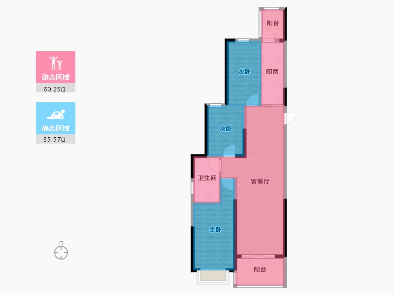 河南省-周口市-恒大翡翠华庭-85.60-户型库-动静分区