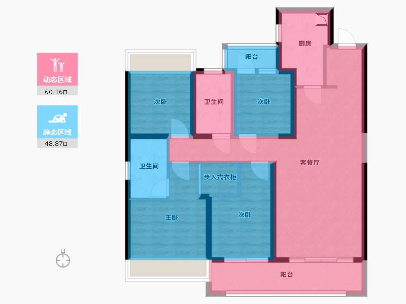 云南省-昆明市-新城雅樾-95.92-户型库-动静分区