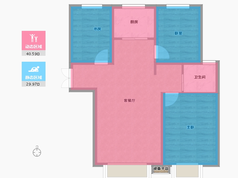 新疆维吾尔自治区-乌鲁木齐市-阳光康城-63.11-户型库-动静分区