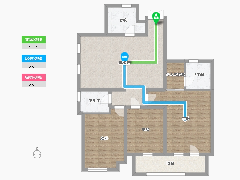 山东省-聊城市-江北水镇・九礼-96.80-户型库-动静线