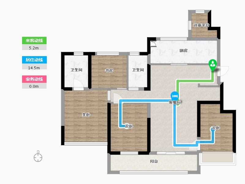 江苏省-无锡市-建发泊月湾-103.92-户型库-动静线