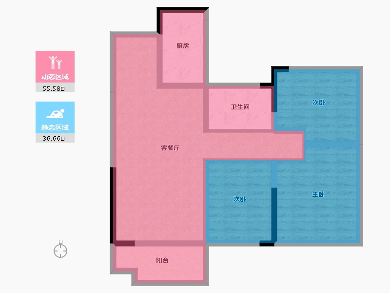 河南省-郑州市-新郑奥园和悦府-78.40-户型库-动静分区