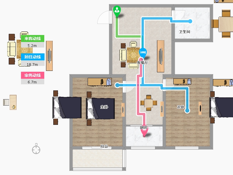 山西省-临汾市-土地小区-95.00-户型库-动静线