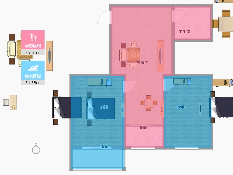 山西省-临汾市-土地小区-95.00-户型库-动静分区