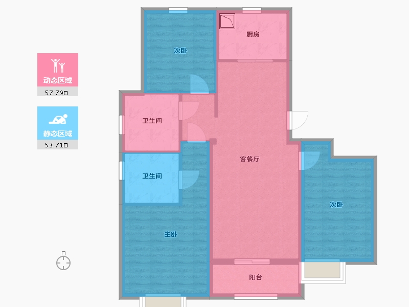 山东省-聊城市-新城・金樾府-100.00-户型库-动静分区