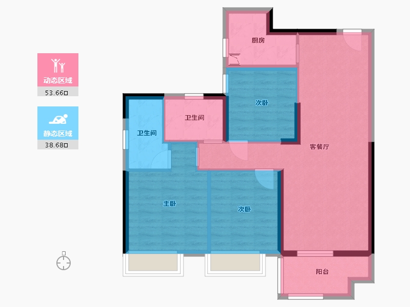 广西壮族自治区-南宁市-隆源学府-82.20-户型库-动静分区