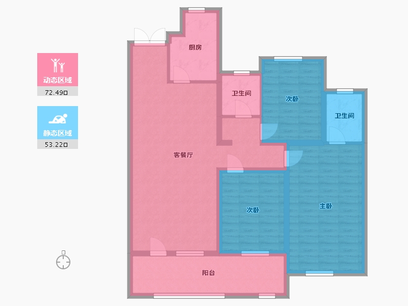 山东省-聊城市-江北水镇・九礼-112.59-户型库-动静分区