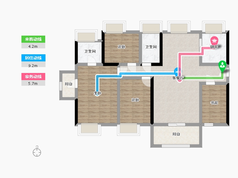 江西省-赣州市-江山文苑-101.60-户型库-动静线