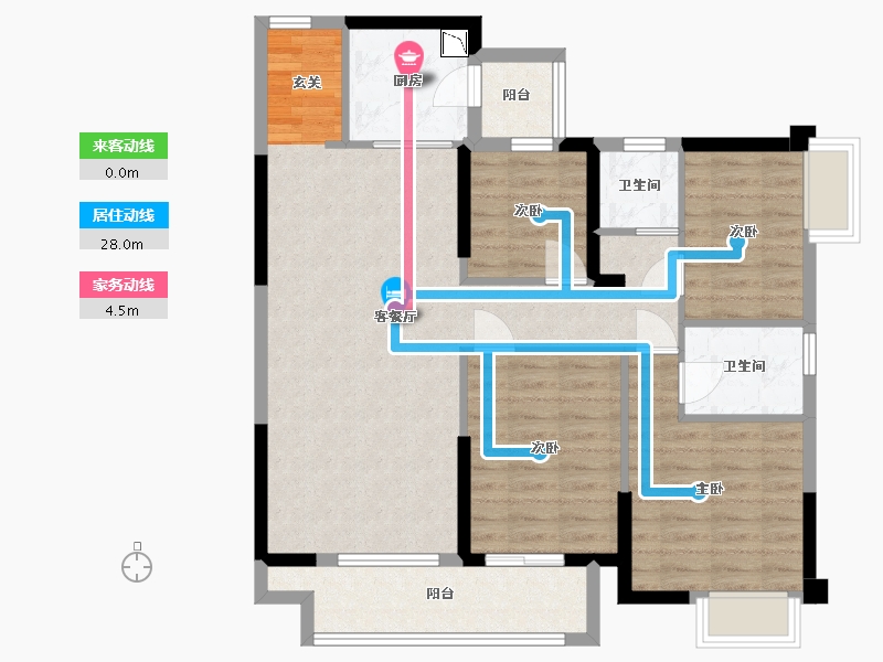 广西壮族自治区-南宁市-隆源学府-94.15-户型库-动静线